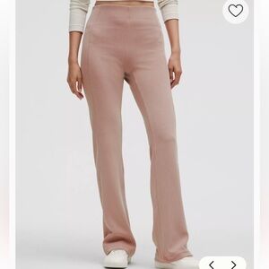 Lululemon Ribbed Softstreme Flared Pant Regular Twilight Rose Size 4 NWT
